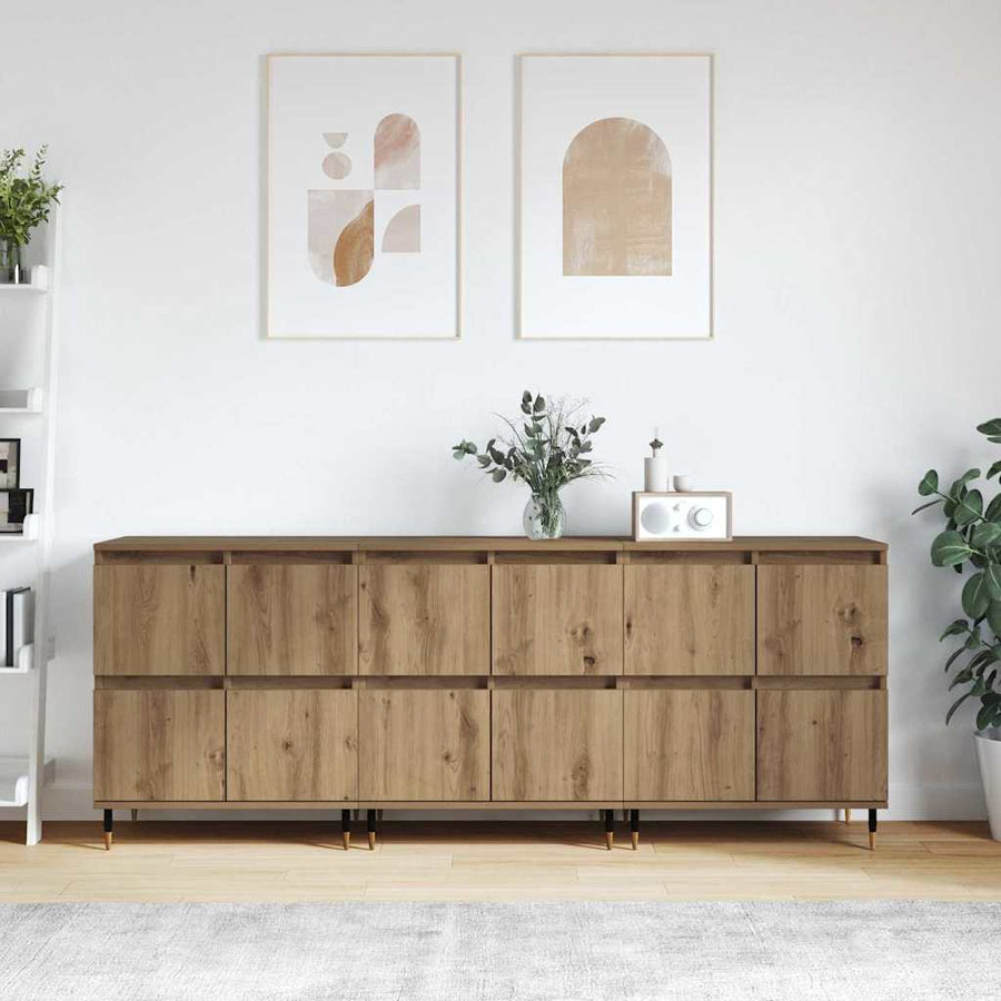 Opbergkast 3 pcs Artisan Eiken 60 x 35 x 70 cm