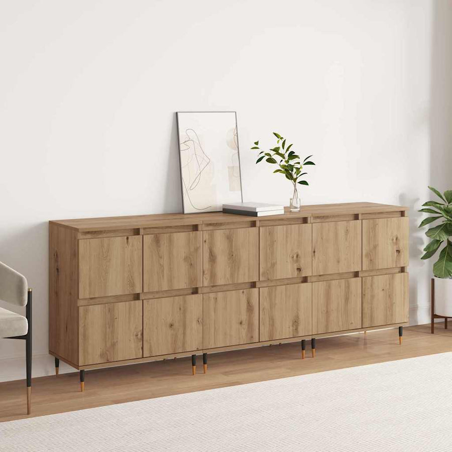 Opbergkast 3 pcs Artisan Eiken 60 x 35 x 70 cm