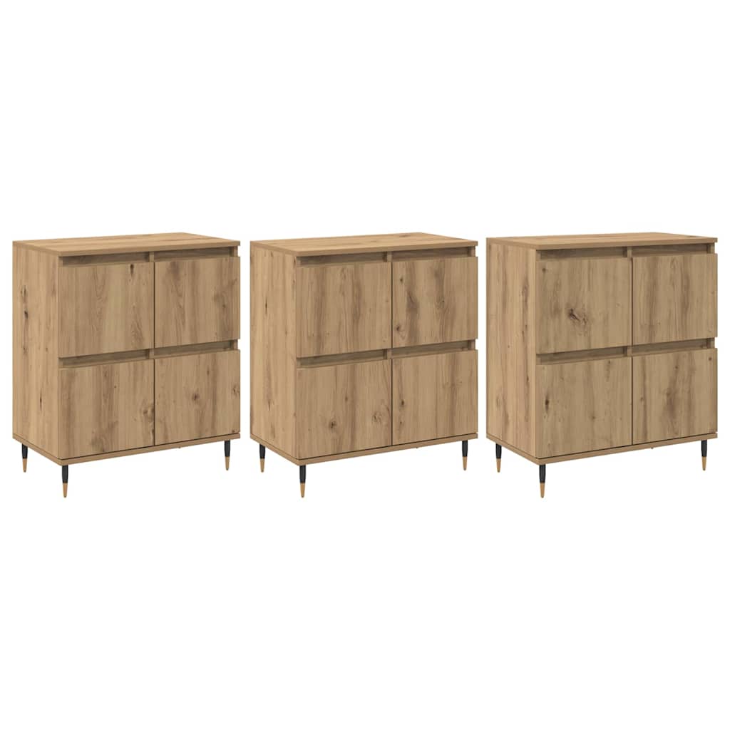 Opbergkast 3 pcs Artisan Eiken 60 x 35 x 70 cm