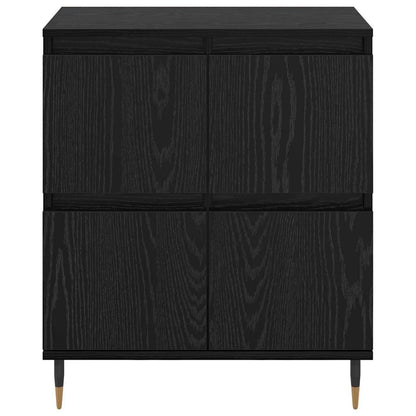 Opbergkast 3 pcs Zwart Eiken 60 x 35 x 70 cm