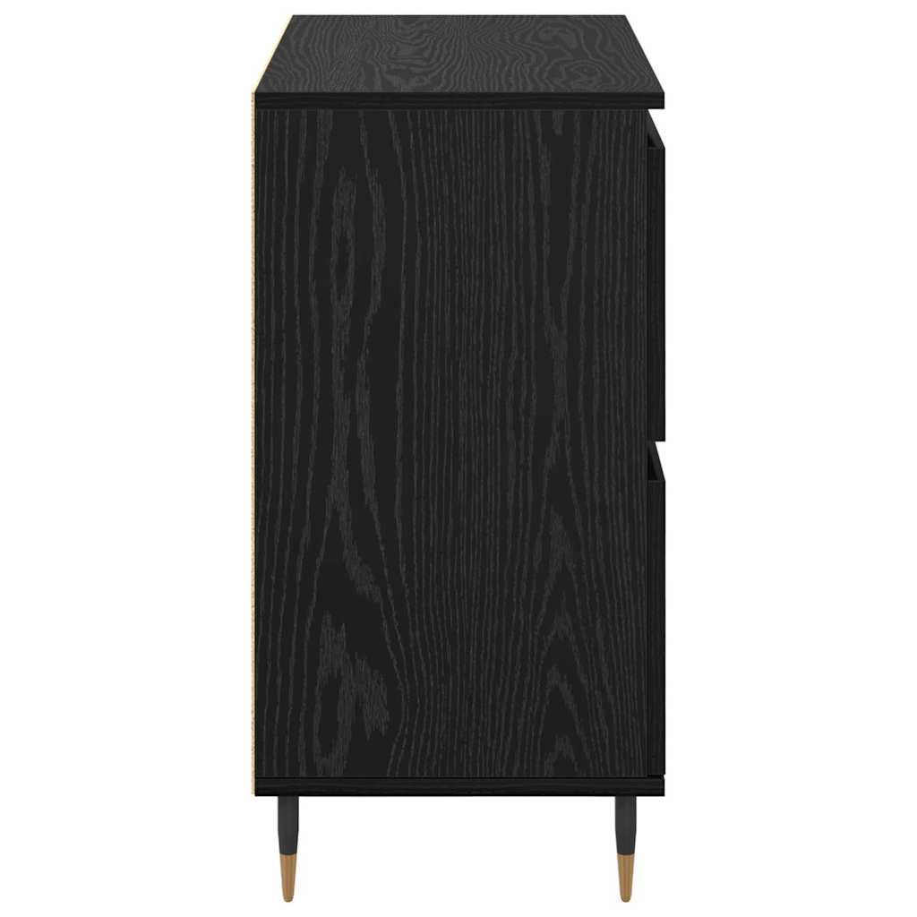 Opbergkast 3 pcs Zwart Eiken 60 x 35 x 70 cm