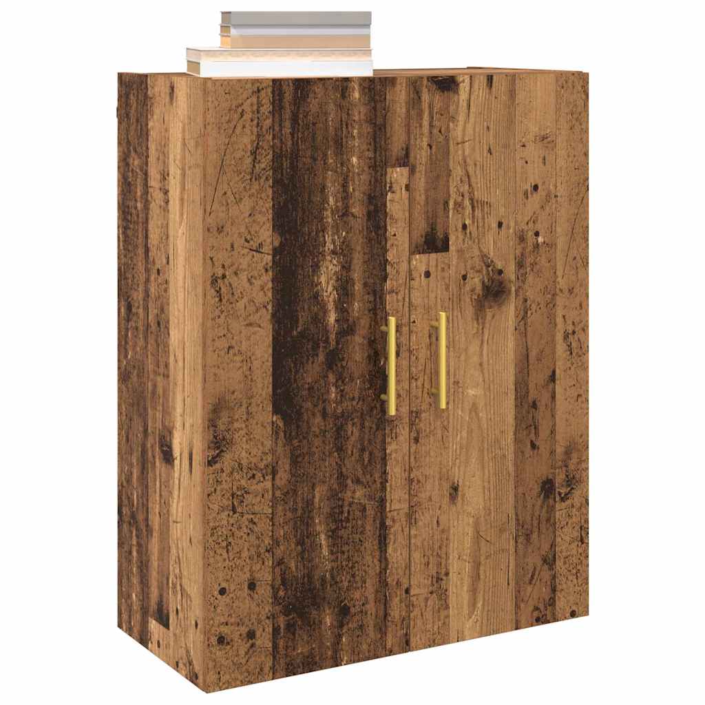 Wandkast 2 pcs Oudhout 69,5 x 34 x 90 cm Bewerkt hout