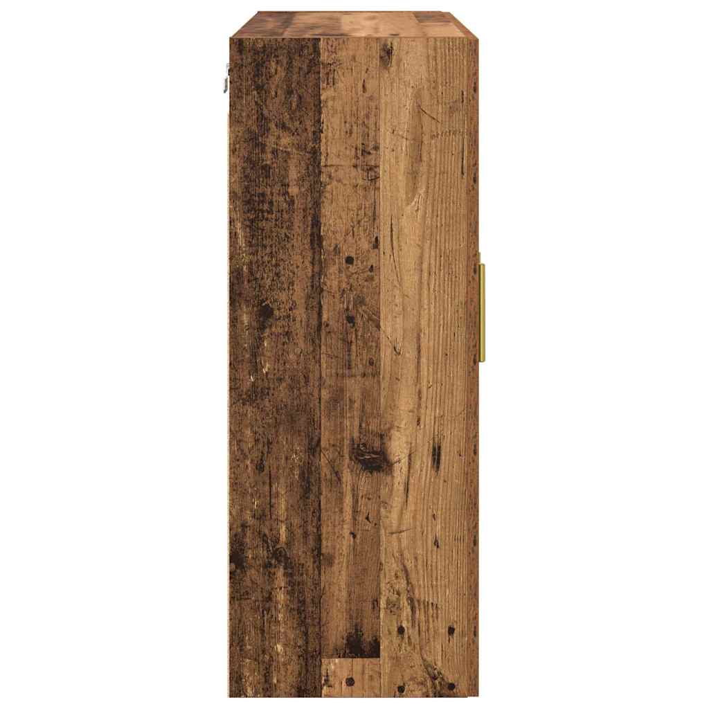 Wandkast 2 pcs Oudhout 69,5 x 34 x 90 cm Bewerkt hout