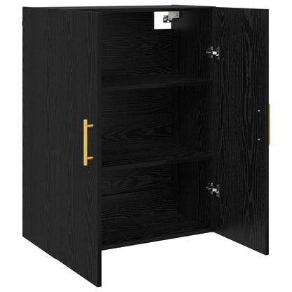 Wandkast 2 pcs Zwart Eiken 69,5 x 34 x 90 cm Bewerkt hout