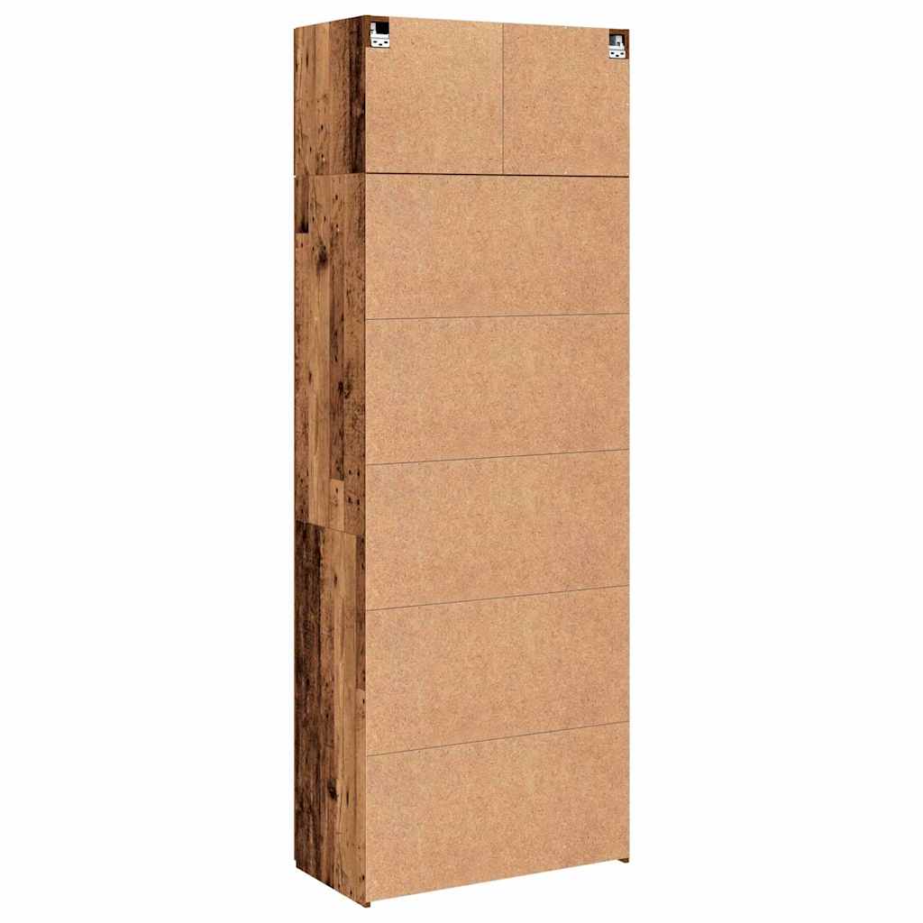 Opbergkast 3 pcs Oudhout