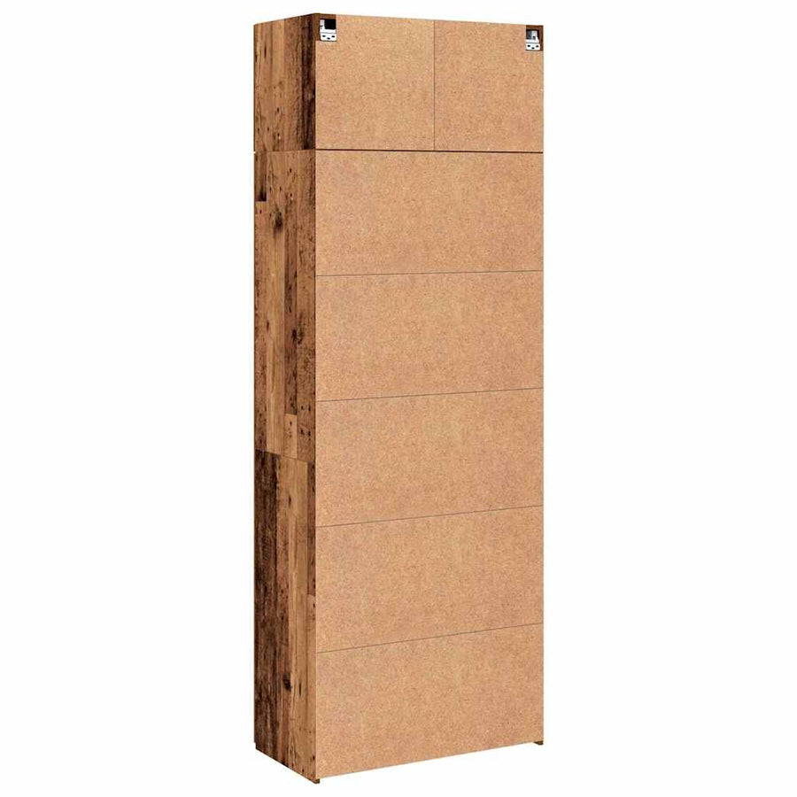 Opbergkast 3 pcs Oudhout