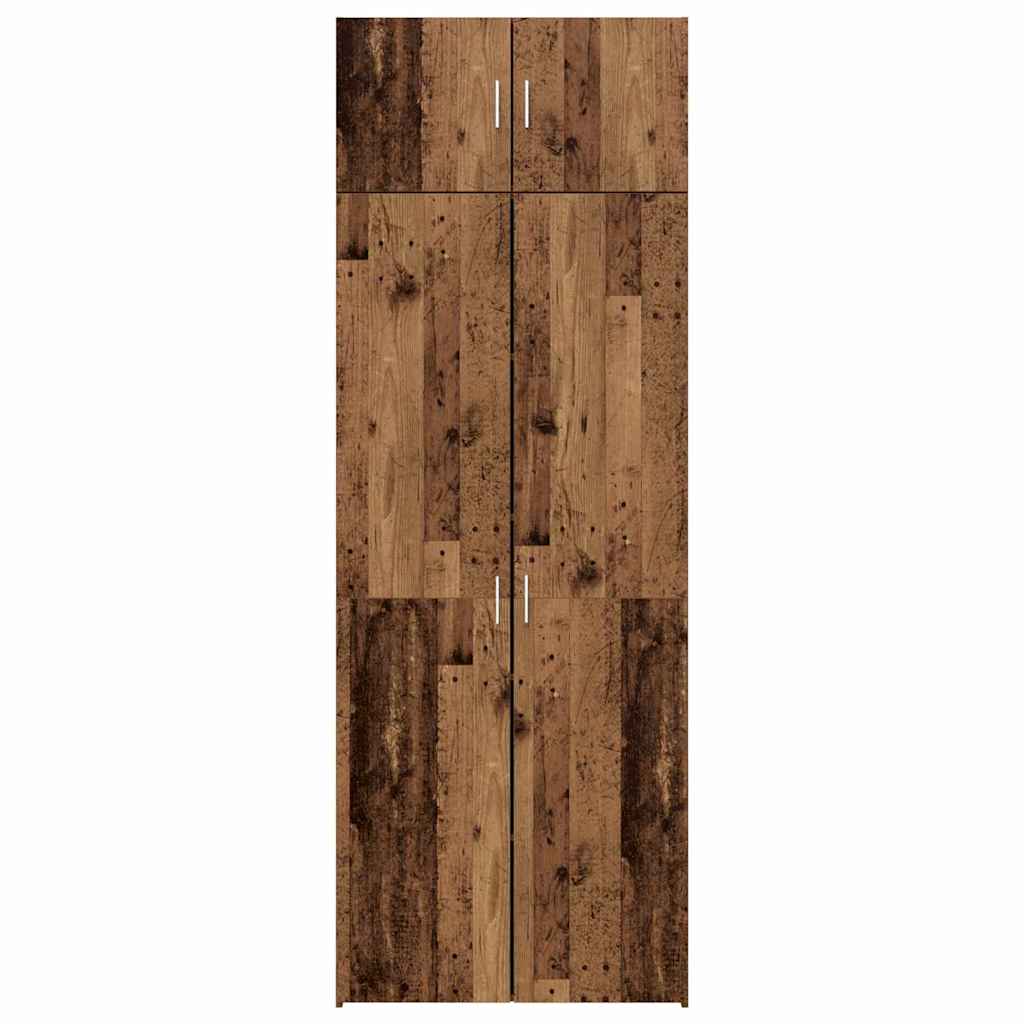 Opbergkast 3 pcs Oudhout