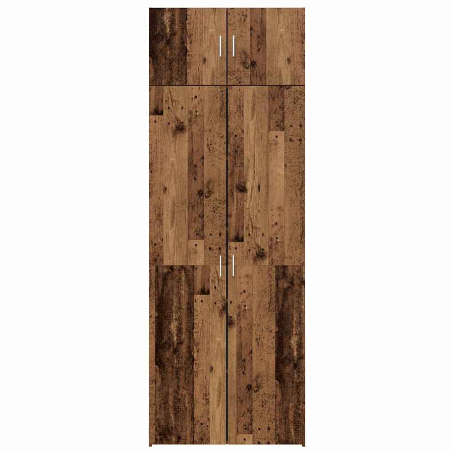 Opbergkast 3 pcs Oudhout