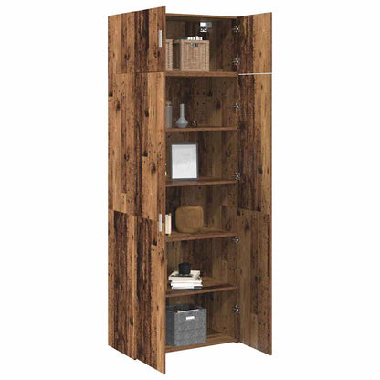Opbergkast 3 pcs Oudhout