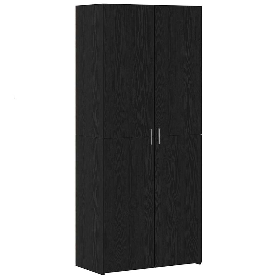 Opbergkast 3 pcs Zwart Eiken