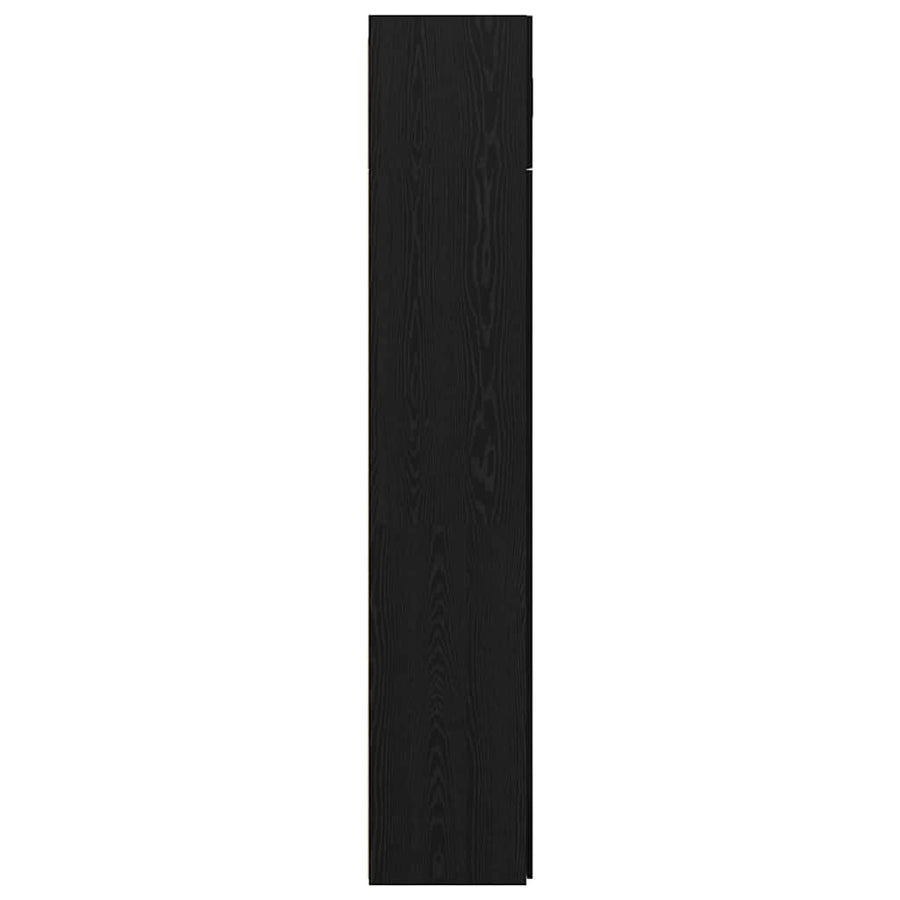 Opbergkast 3 pcs Zwart Eiken