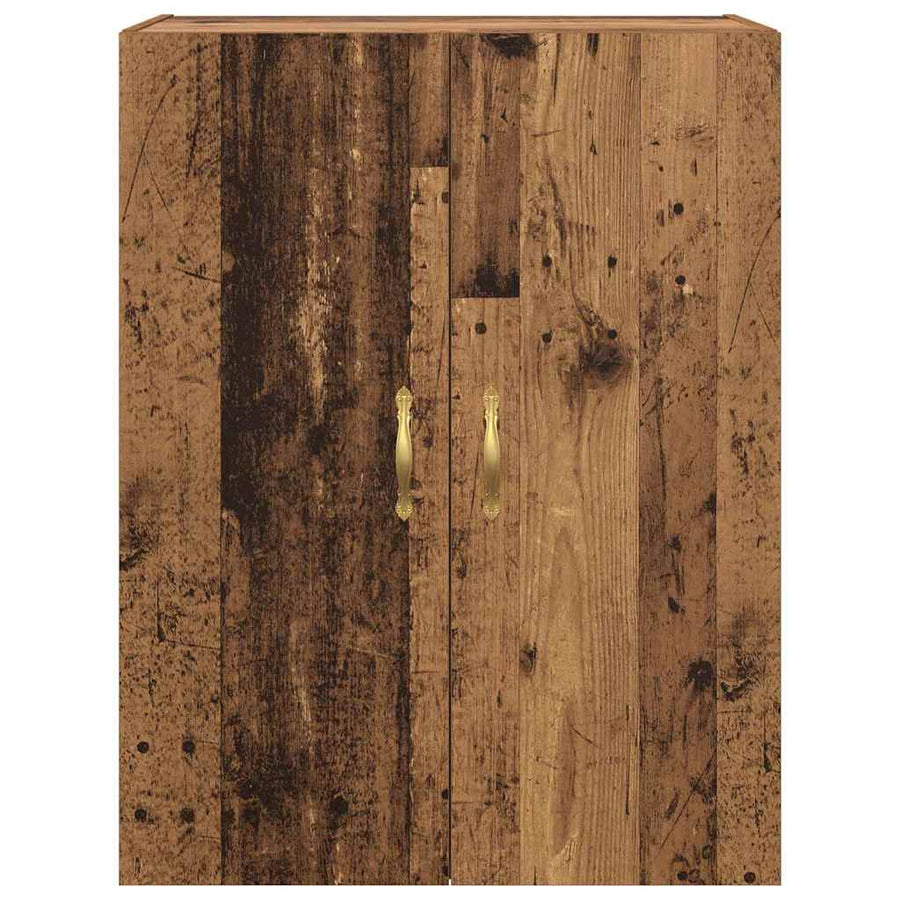 Wandkast 2 pcs Oudhout 69,5 x 34 x 90 cm Bewerkt hout
