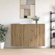 Wandkast 69,5x34x90 cm artisan eiken bewerkt hout