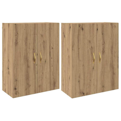 Wandkast 2 pcs Artisan Eiken 69,5 x 34 x 90 cm Bewerkt hout