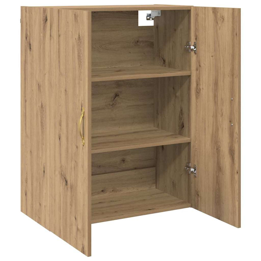 Wandkast 2 pcs Artisan Eiken 69,5 x 34 x 90 cm Bewerkt hout