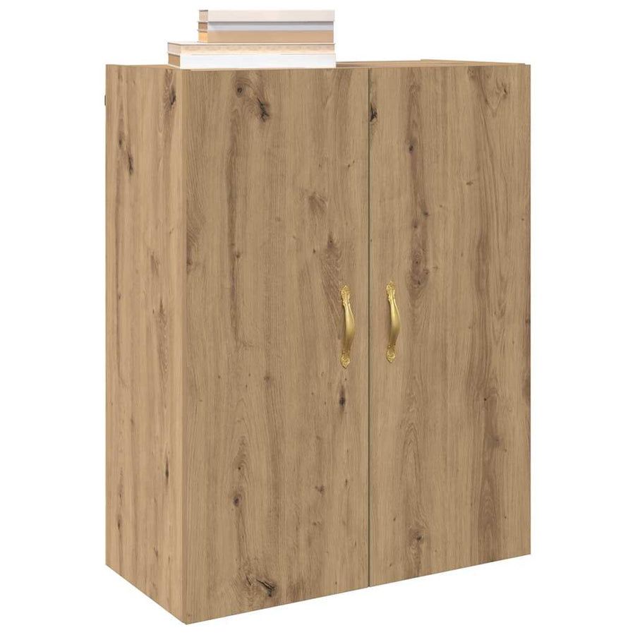 Wandkast 2 pcs Artisan Eiken 69,5 x 34 x 90 cm Bewerkt hout