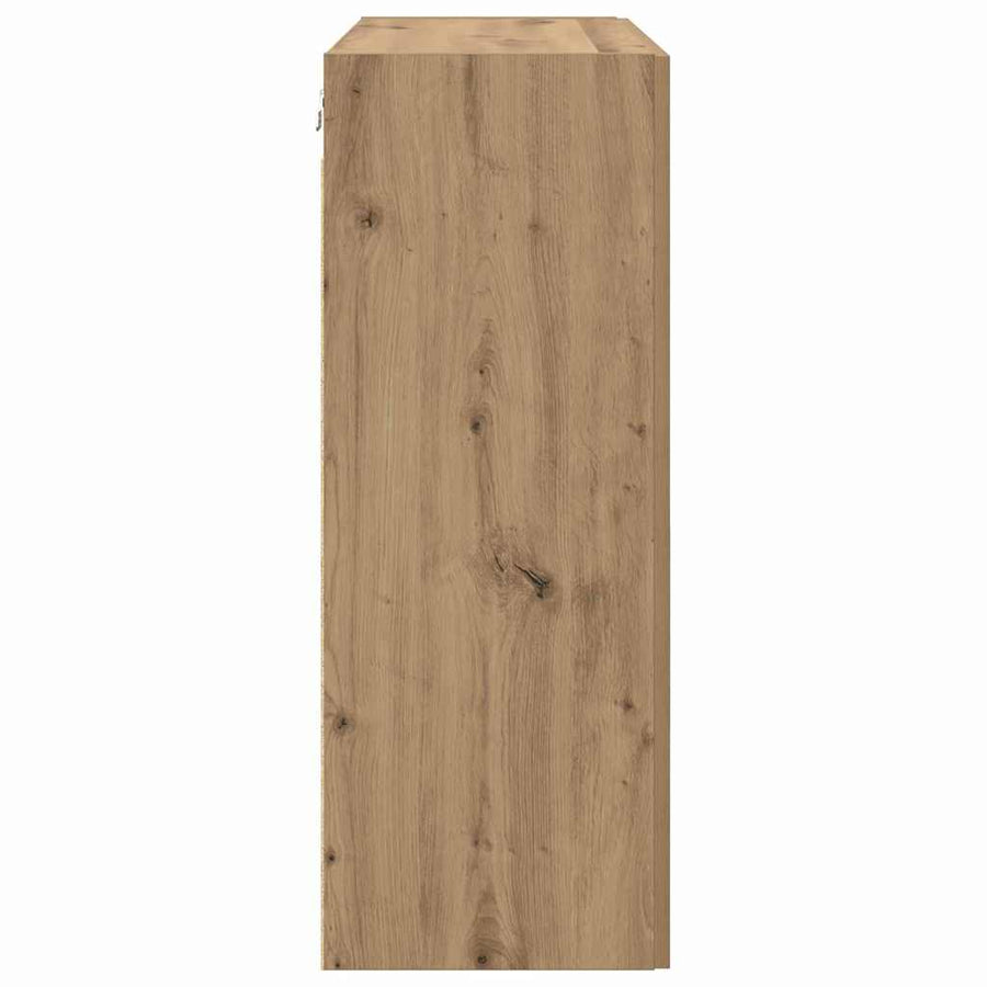 Wandkast 2 pcs Artisan Eiken 69,5 x 34 x 90 cm Bewerkt hout