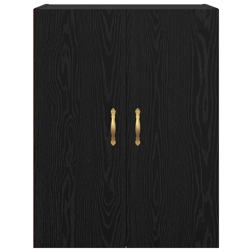 Wandkast 2 pcs Zwart Eiken 69,5 x 34 x 90 cm Bewerkt hout