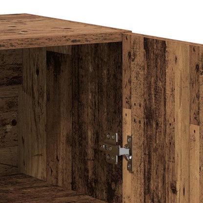 Highboard met plank Wandgemonteerd met opslag met de deur Oud hout Medium Bewerkt hout