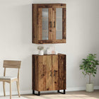 Tall cabinet 2 pcs Old wood Carved wood