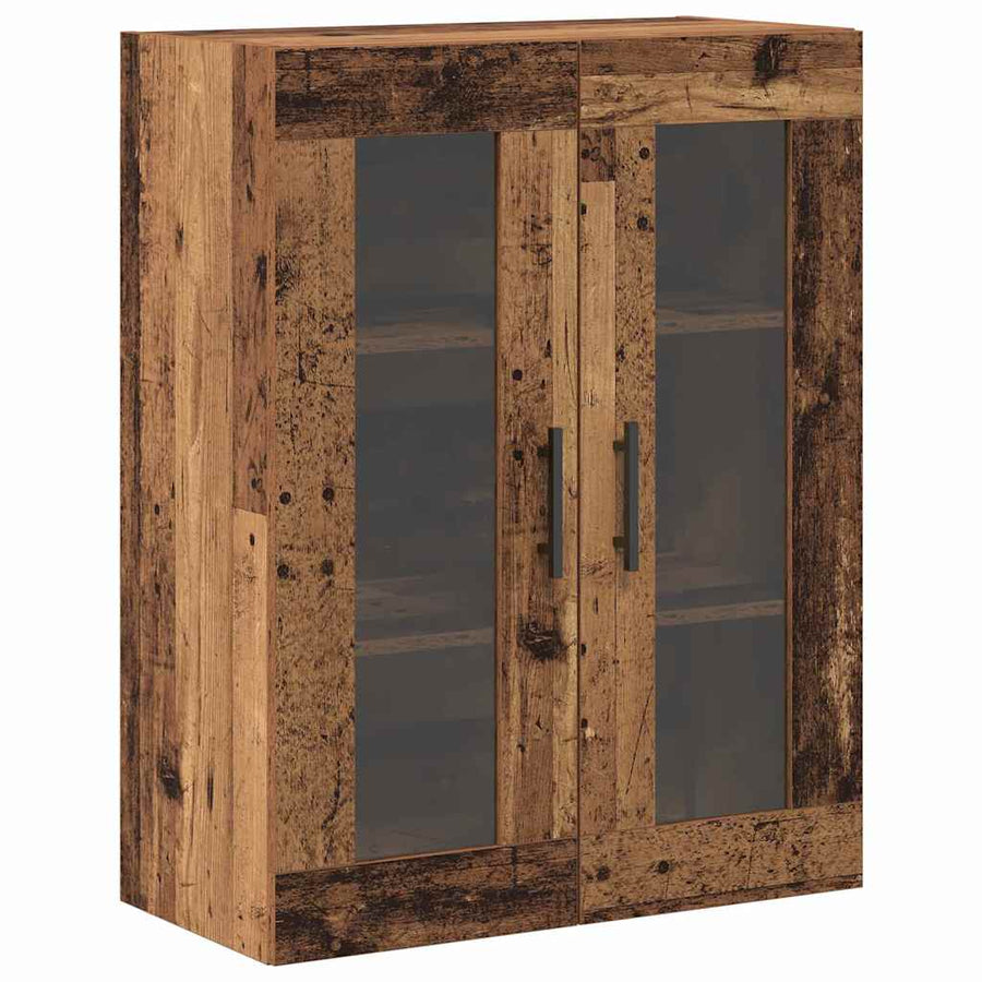 Highboard met plank Wandgemonteerd met opslag met de deur Oud hout Medium Bewerkt hout