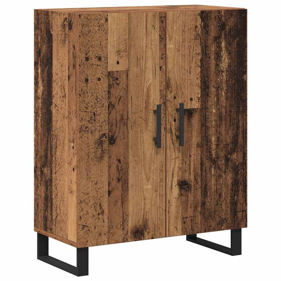 Highboard met plank Wandgemonteerd met opslag met de deur Oud hout Medium Bewerkt hout