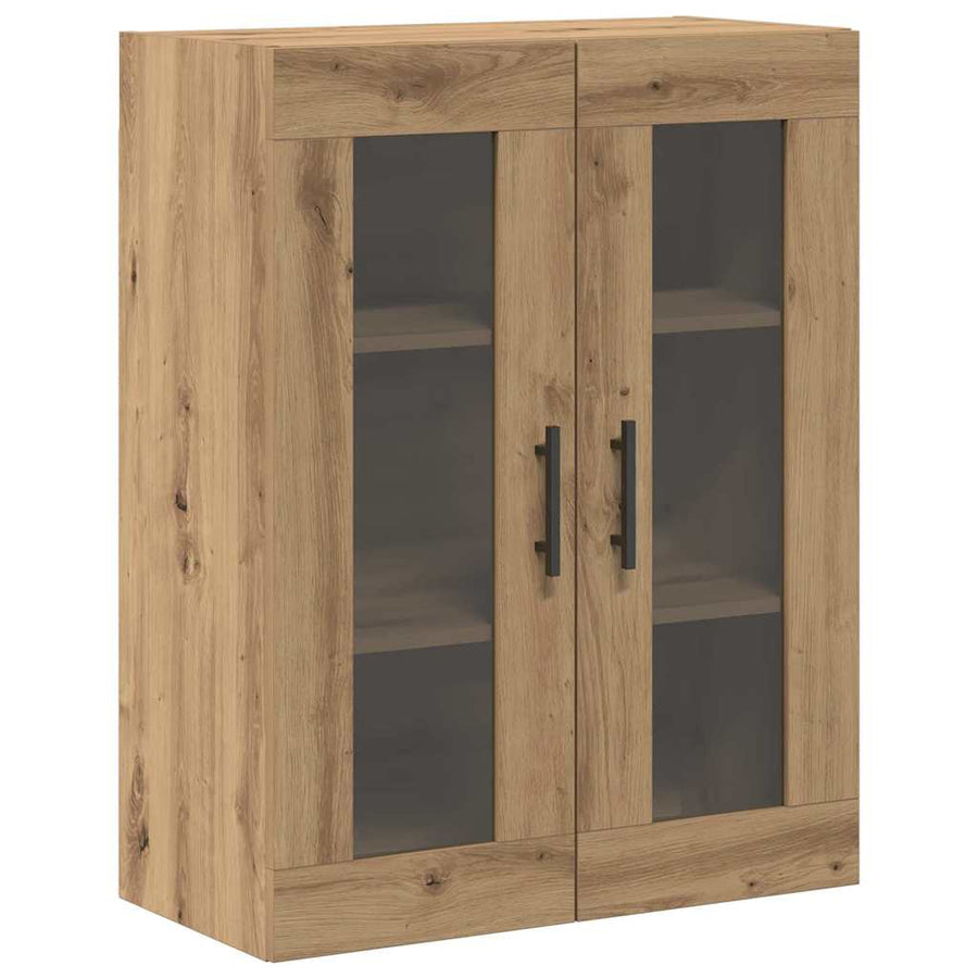 Highboard artisanaal eikenkleurig Twee-delige set Bewerkt hout