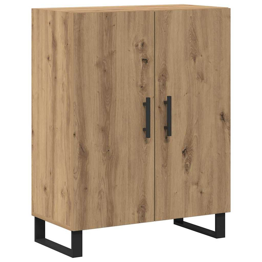 Highboard artisanaal eikenkleurig Twee-delige set Bewerkt hout