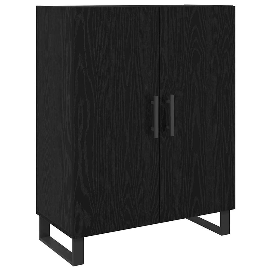 Highboard met plank met opslag Zwart eiken 69.5 x 34 x 90 cm Bewerkt hout