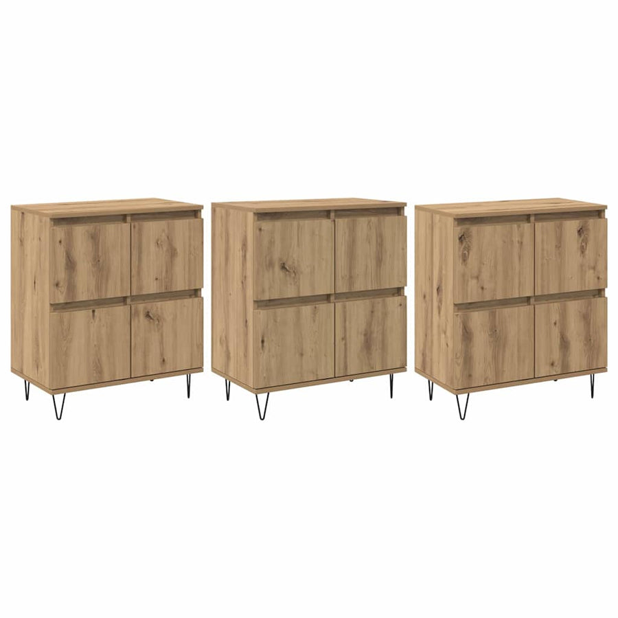 Dressoirs 3 pcs Artisan Eiken