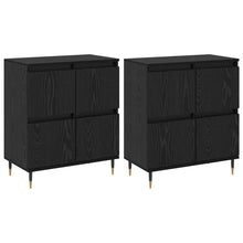 Opbergkast 2 pcs Zwart Eiken 60 x 35 x 70 cm