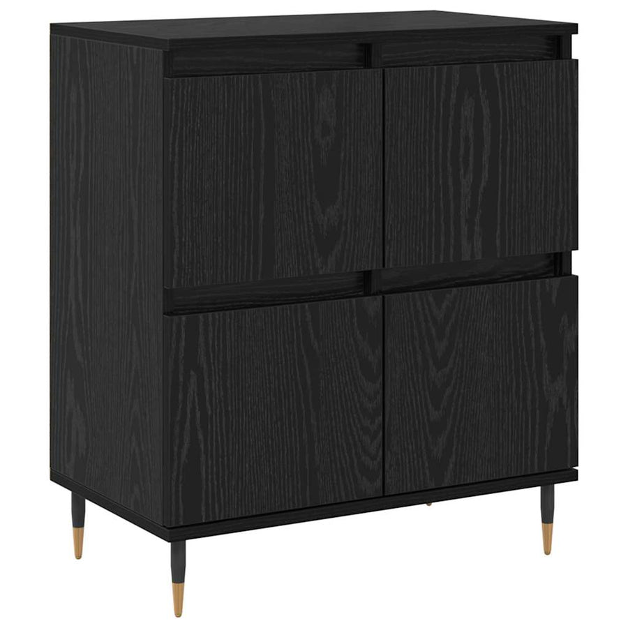 Opbergkast 2 pcs Zwart Eiken 60 x 35 x 70 cm