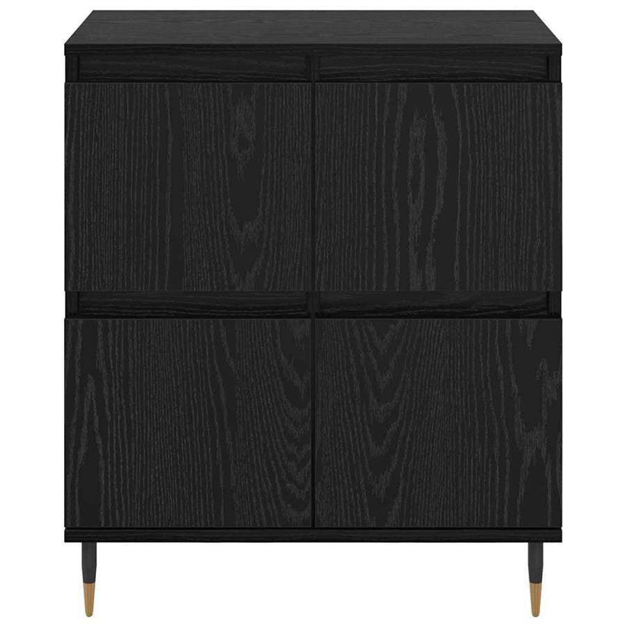 Opbergkast 2 pcs Zwart Eiken 60 x 35 x 70 cm
