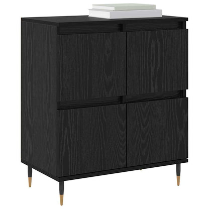 Opbergkast 2 pcs Zwart Eiken 60 x 35 x 70 cm