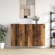 Wandkast 2 stuks bewerkt hout 69,5x34x90 cm