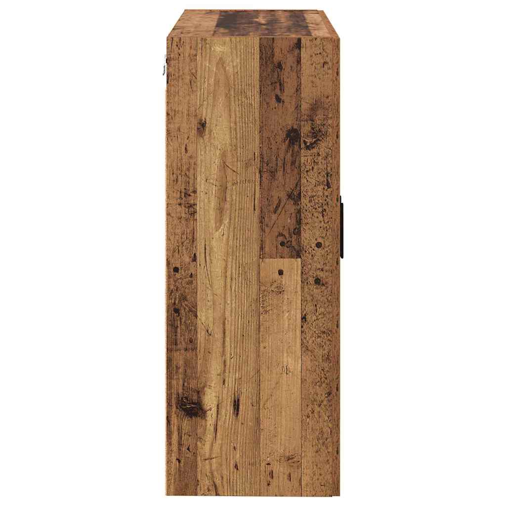 Wandgemonteerde Kasten 2 pcs Oud hout 69.5 x 34 x 90 cm