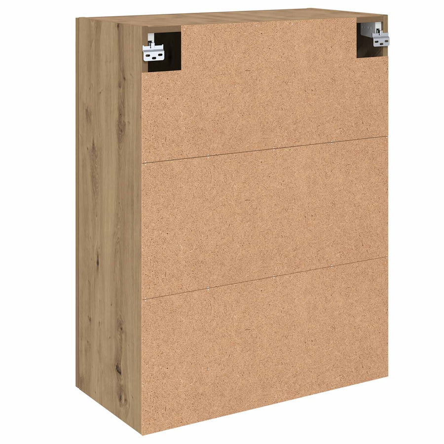 Wandkast 2 pcs Artisan Eiken 69,5 x 34 x 90 cm Bewerkt hout