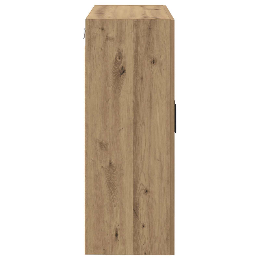 Wandkast 2 pcs Artisan Eiken 69,5 x 34 x 90 cm Bewerkt hout