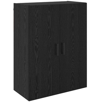 Wandkast 2 pcs Zwart Eiken 69,5 x 34 x 90 cm Bewerkt hout
