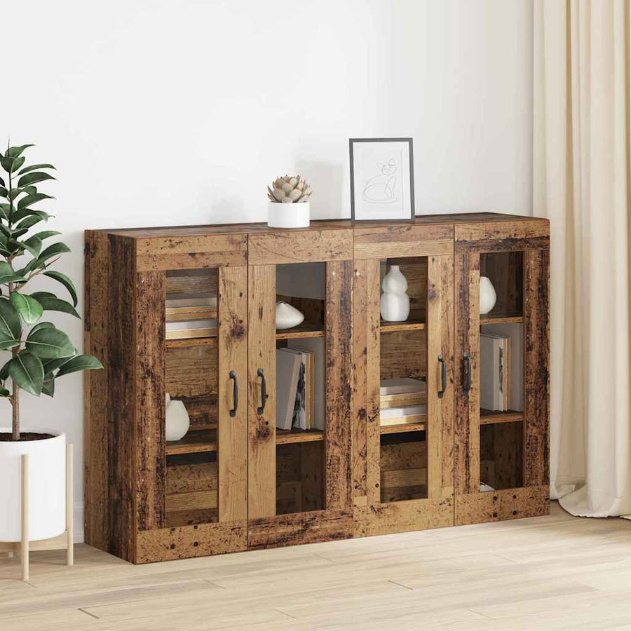 Wandgemonteerde Kasten 2 pcs Oud hout 69,5 x 34 x 90 cm