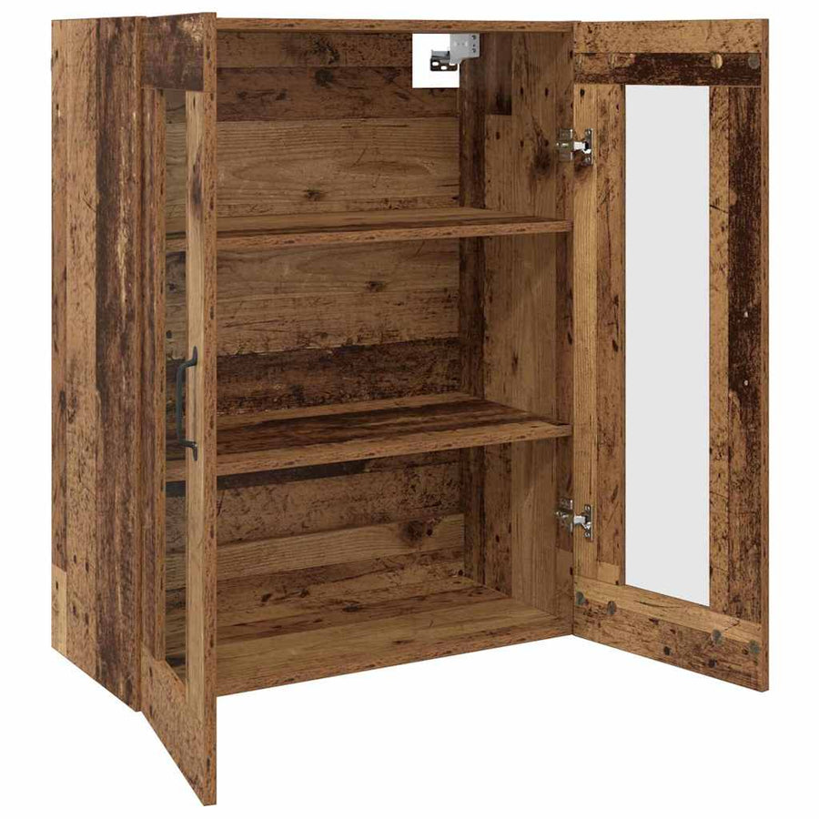 Wandgemonteerde Kasten 2 pcs Oud hout 69,5 x 34 x 90 cm