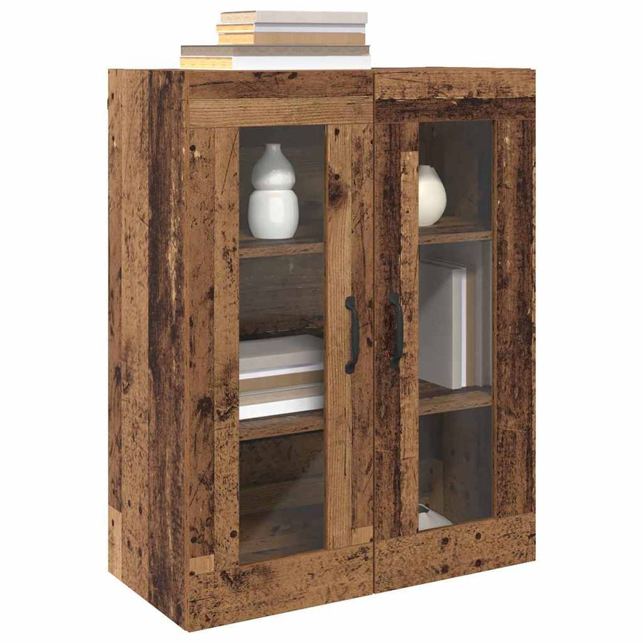 Wandgemonteerde Kasten 2 pcs Oud hout 69,5 x 34 x 90 cm