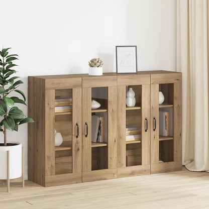 Wandgemonteerde Kasten 2 pcs artisanaal eikenkleurig