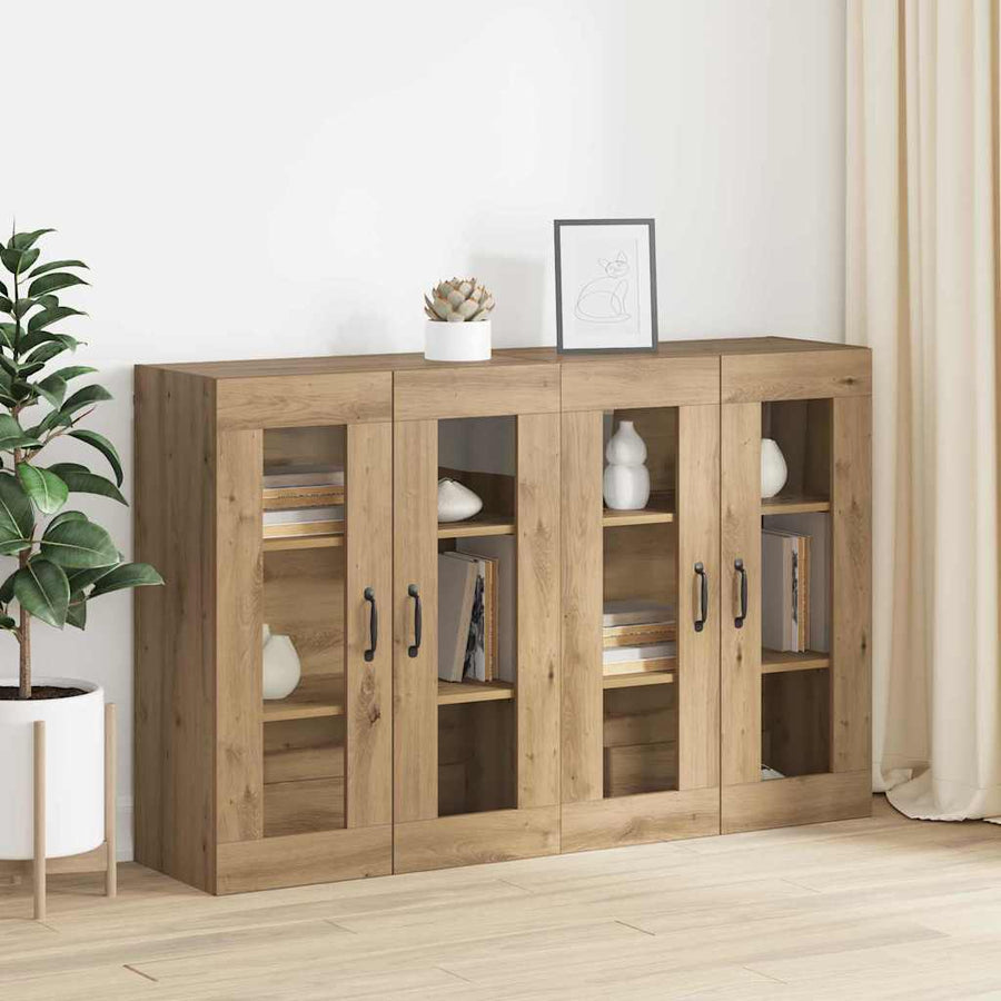 Wandgemonteerde Kasten 2 pcs artisanaal eikenkleurig