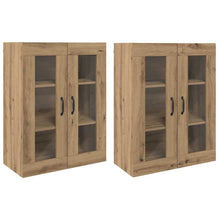 Wandgemonteerde Kasten 2 pcs artisanaal eikenkleurig