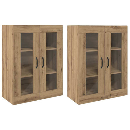 Wandgemonteerde Kasten 2 pcs artisanaal eikenkleurig