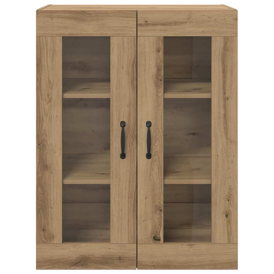 Wandgemonteerde Kasten 2 pcs artisanaal eikenkleurig