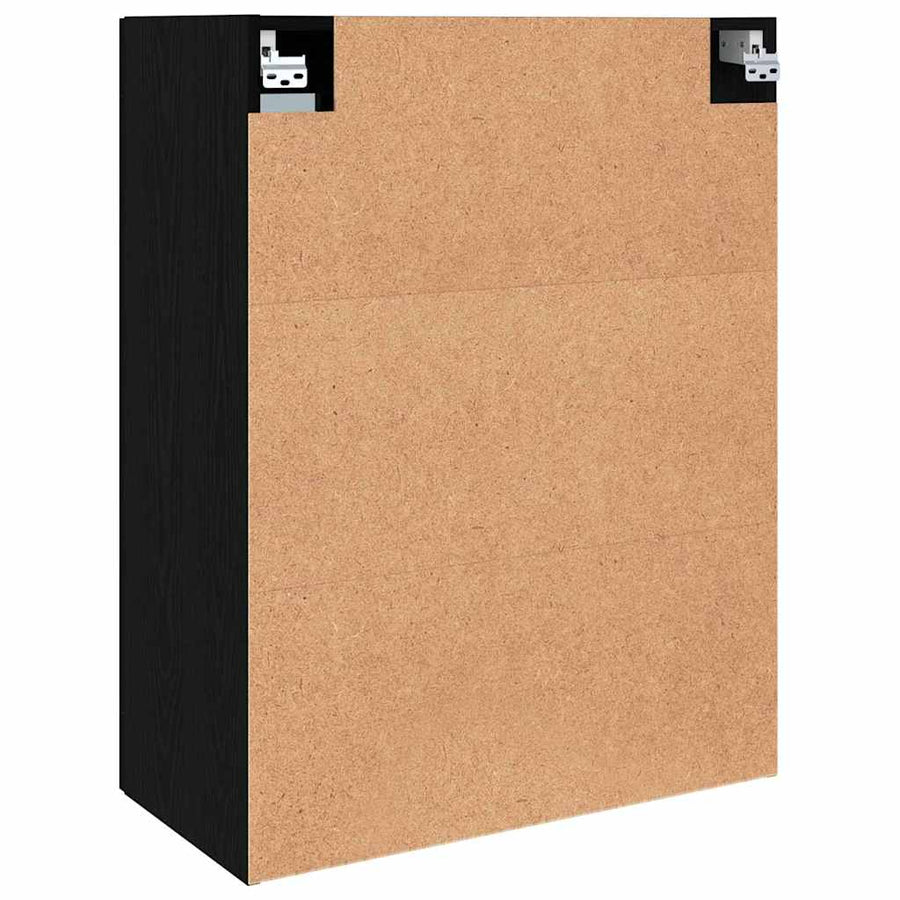 Wandgemonteerde Kasten 2 pcs Zwart eiken 69,5 x 34 x 90 cm