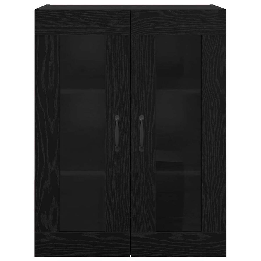 Wandgemonteerde Kasten 2 pcs Zwart eiken 69,5 x 34 x 90 cm
