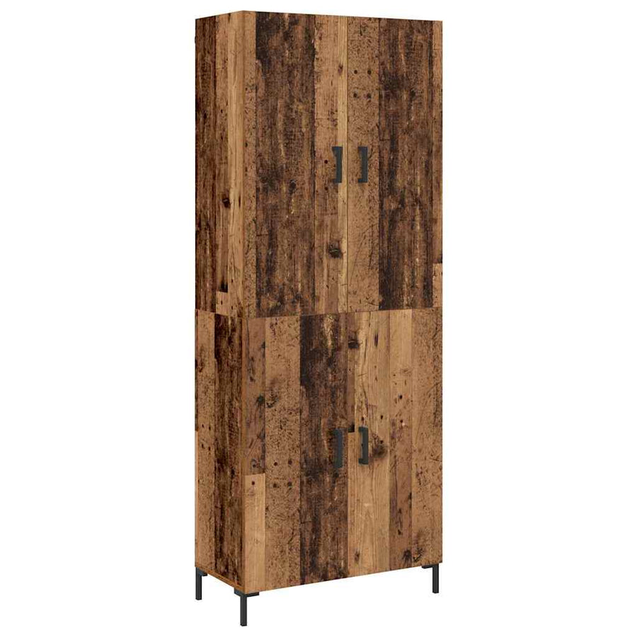 Highboard Oud hout 69,5 x 34 x 180 cm Bewerkt hout